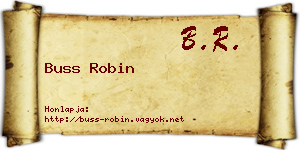 Buss Robin névjegykártya